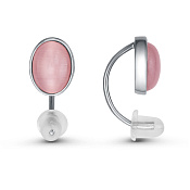 Серьги продёвки бижутерия с иск. кошачьим глазом