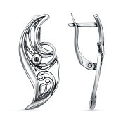 Серьги винтажные из серебра