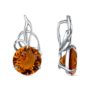 Подвеска из серебра с иск. раухтопазом