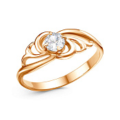 Кольцо бижутерия с фианитом