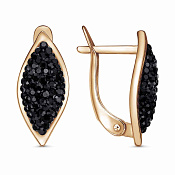 Серьги бижутерия с россыпью страз