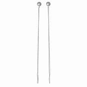 Серьги продёвки из серебра
