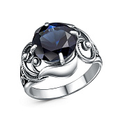 Кольцо ажурное винтажное бижутерия с фианитом