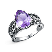 Кольцо ажурное винтажное бижутерия с ювелирным стеклом