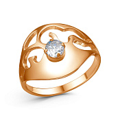 Кольцо бижутерия с фианитом