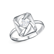 Кольцо из серебра с фианитами