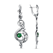 Серьги длинные с подвесками бижутерия с иск. шпинелью