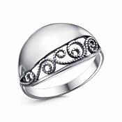 Кольцо ажурное винтажное из серебра