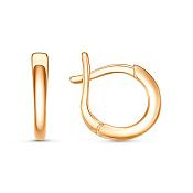 Серьги минимал из золоченого серебра