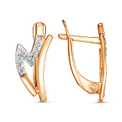 Серьги из золоченого серебра с фианитами