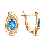 Серьги бижутерия с фианитами