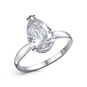 Кольцо из серебра с фианитом