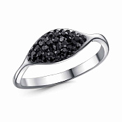 Кольцо бижутерия с россыпью страз