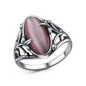 Кольцо винтажное бижутерия с иск. кошачьим глазом