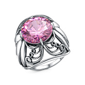 Кольцо ажурное винтажное бижутерия с фианитом