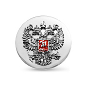 Значок Герб из серебра с эмалью
