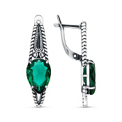 Серьги винтажные бижутерия с ювелирным стеклом