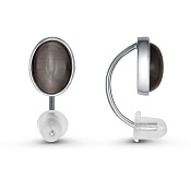 Серьги продёвки бижутерия с иск. кошачьим глазом