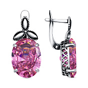 Серьги винтажные бижутерия с фианитами