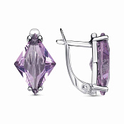 Серьги бижутерия с ювелирным стеклом