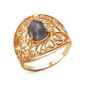 Кольцо ажурное винтажное бижутерия с иск. кошачьим глазом