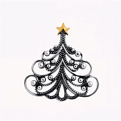 Брошь Новогодняя Елочка бижутерия