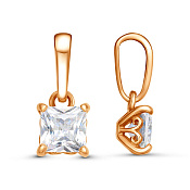 Подвеска из золоченого серебра с фианитом