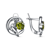 Серьги винтажные бижутерия с фианитами