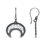 Серьги винтажные с подвесками Лунница бижутерия