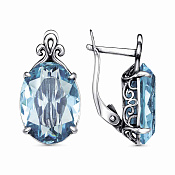 Серьги бижутерия с ювелирным стеклом