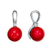 Подвеска бижутерия с имитацией жемчуга и фианитом