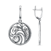 Серьги ажурные с подвесками бижутерия