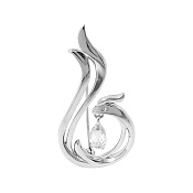 Брошь Птица бижутерия с фианитом