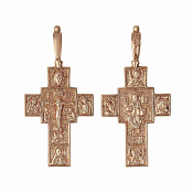 Подвеска крест из золоченого серебра