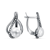 Серьги из серебра с жемчугом