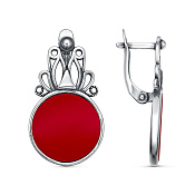 Серьги бижутерия с иск. кораллом