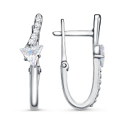 Серьги из серебра с фианитами