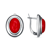 Серьги бижутерия с иск. кораллом