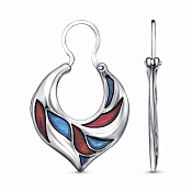 Серьги Калачи бижутерия с эмалью