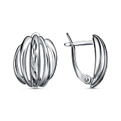 Серьги с алмазной гранью бижутерия