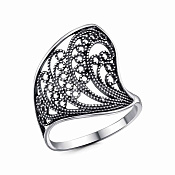 Кольцо ажурное из серебра