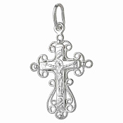 Подвеска крест из серебра