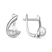 Серьги из серебра с жемчугом