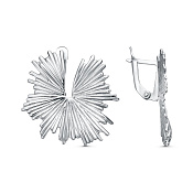 Серьги Листики из серебра