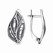 Серьги ажурные из серебра