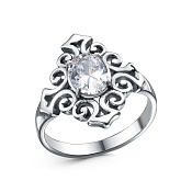 Кольцо бижутерия с фианитом