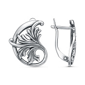 Серьги Листики из серебра