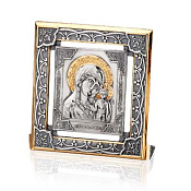 Икона Казанская Божия Матерь из серебра
