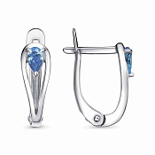 Серьги из серебра с фианитами