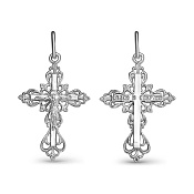 Подвеска крест из серебра